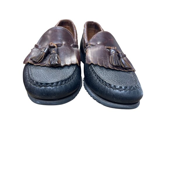 Allen Edmonds mens brown leather tassled slip loafers sz 10.5D SKU 9604 main image 4